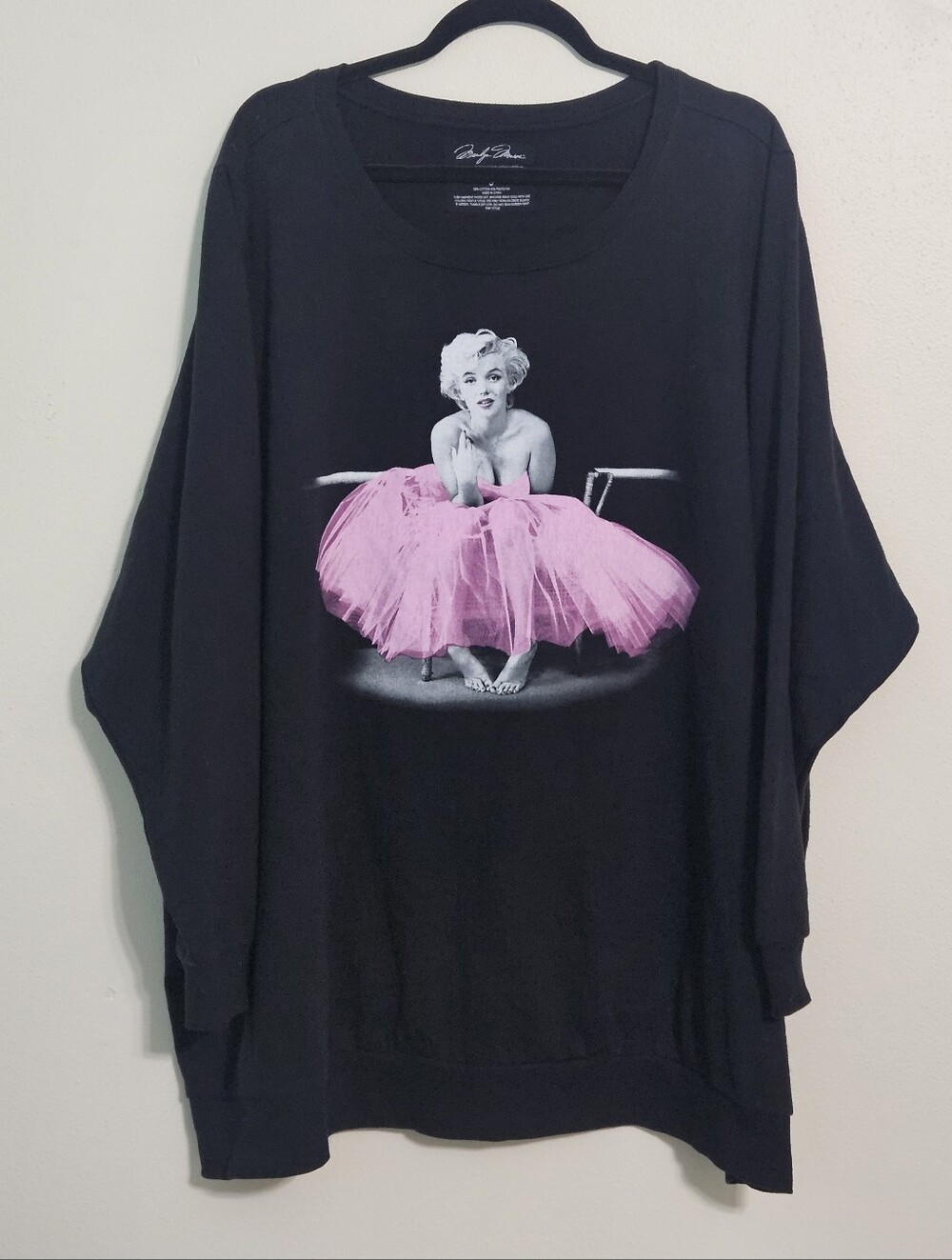 Marilyn Monroe Pink Ballerina Graphic Crewneck Sweatshirt Size 5X